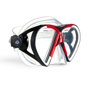 Hawaii Divers Leilani Snorkel Set – Black/Red (Adult L/XL) - 1 of 2