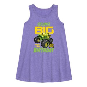Girls' - Hot Wheels - Going Big For My Birthday Graphic Sleeveless Aline Dress - 1 of 2