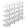 5 Tier Bookcase, Vintage Industrial Style Shelf, Open Display Storage Rack, Home Office Open Bookshelf with Metal Frame for Living Room, Bedroom, Grey - 4 of 4