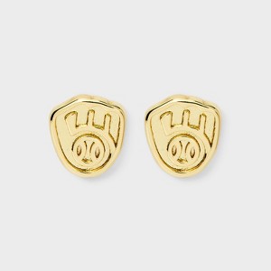 Bijoux Sport by Luv Aj MLB Gold Logo Stud Earrings - 1 of 3