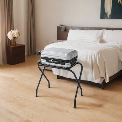Luggage Rack, Suitcase Stands, Luggage Stand, Foldable Steel Frame, Easy Assemble, Holds up to 110 lb, for Guest Room Hotel