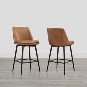 Spruce&Spring Counter Height Swivel Barstool Set - 1 of 4
