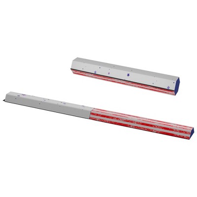 BalanceFrom 8 Foot Folding Balance Gymnastics Beam with Anti Slip Bottom and Carrying Handles for Rehabilitation, Recovery, and Gymnasts, Star Stripe