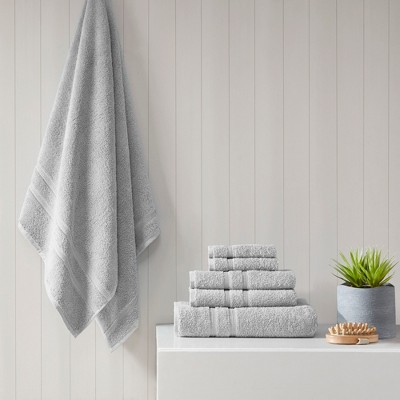 6Pcs 100% Turkish Cotton Solid Towel Set, Heavyweight Ultra Soft & Plush Highly Absorbent Towel