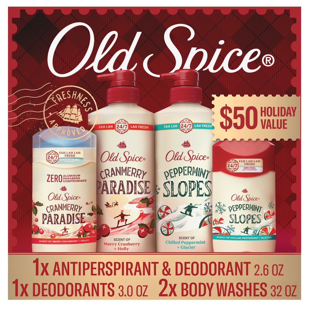 Old Spice Deodorant and Body Wash Holiday Far Far Away Gift Set - 4pc