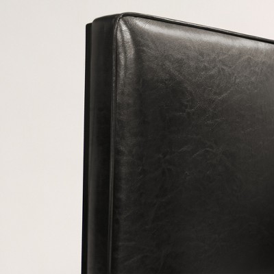 Alexander Black Leather Upholstered Adjustable Headboard