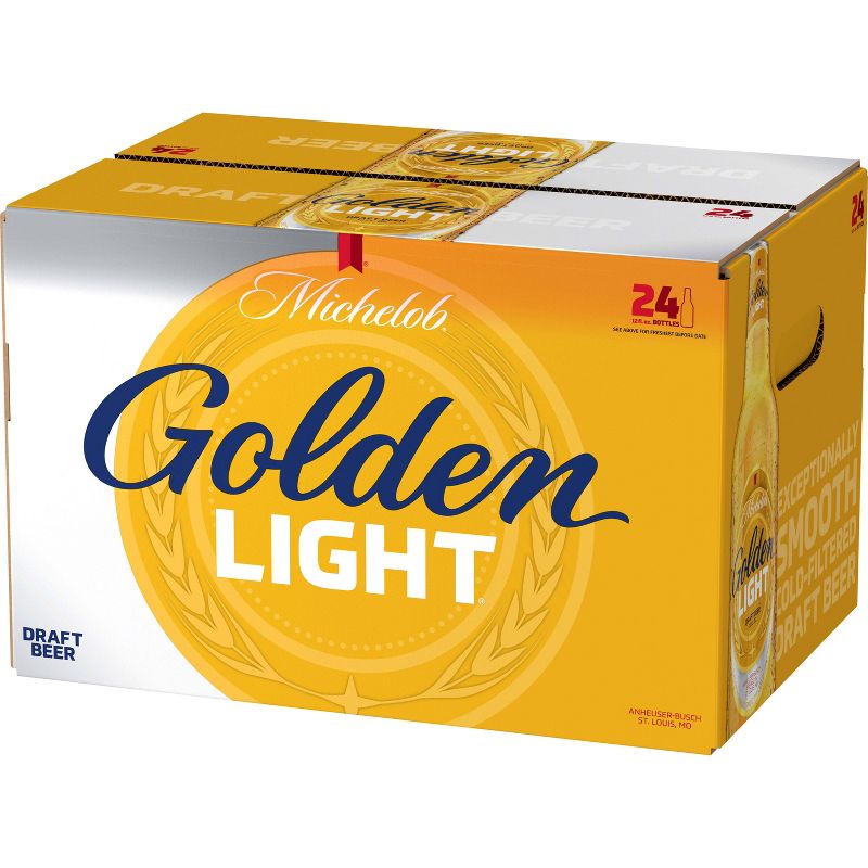 Michelob Golden Light Draft Beer - 24pk/12 fl oz Bottles, 3 of 7