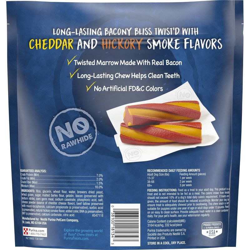 Busy Bone Twisted Chewy with Bacon Flavor Dog Treat - 36oz, 3 of 6