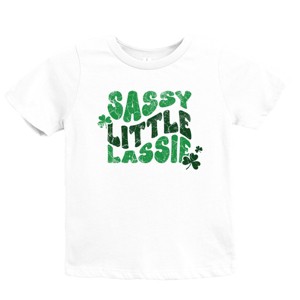 The Juniper Shop Sassy Little Lassie Bubble Letter Youth Short Sleeve Tee - 1 of 4