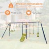 Infans 660 lbs Kids Metal Swing Set for Backyard 7-in-1 Multifunctional Swing Set - 2 of 4