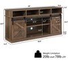 CENGHU TV Stand for Television up to 65" , Modern Mid Century Entertainment Center with Sliding Barn Door, Storage Cabinet Table Living Room, Brown - 4 of 4