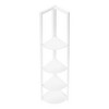Monarch Specialties Bookshelf Bookcase Etagere Corner 4 Tier 60InchH Office Bedroom Metal Laminate White Contemporary Modern - 4 of 4