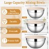 Itopfox Stainless Steel Mixing Bowls with Airtight Lids, 3-Piece Set for Prepping, Cooking, Storage, Serving, Freezer & Dishwasher Safe - 2 of 4