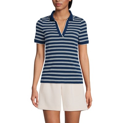 Lands' End Women's Short Sleeve Wide Rib Polo