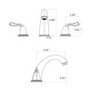 ALEXOUN 8-Inch 3 Holes 2 Handles Bathroom Sink Faucet, Brushed Nickel - 3 of 4