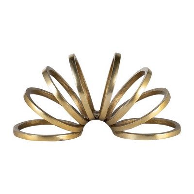 Sagebrook Home Metal Slinky Ring Sculpture - Contemporary Abstract Creative Aluminum Slinky Statue for Home or Office