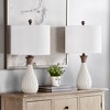 Maxax White Modern Table Lamp, Minimalist Desk Lamp with Textured Ceramic,Decorative Lamp for Living Room,Nightstand - 2 of 4