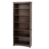 Prepac 6 Shelf Bookcase Espresso: Laminated Wood Composite, Metal ...