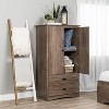 Salt Spring 2 Door Armoire Drifted Gray - Prepac: Bedroom Storage with Hanging Rod & Drawers - 3 of 4