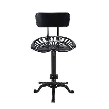 Austin Adjustable Tractor Seat Counter Height Barstool with Back - Carolina Chair & Table