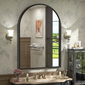 Apmir Arched High-Strength Tempered Glass and Aluminum Alloy Framed French Cleat Mounted Wall Decor Bathroom Vanity Mirror with 5-Year Warranty - 1 of 4