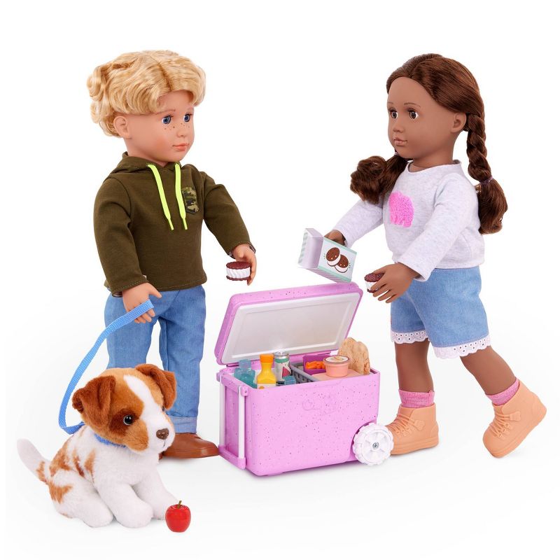 Our Generation Rolling Camping Cooler &#38; Play Food Accessory Set for 18&#39;&#39; Dolls, 3 of 8