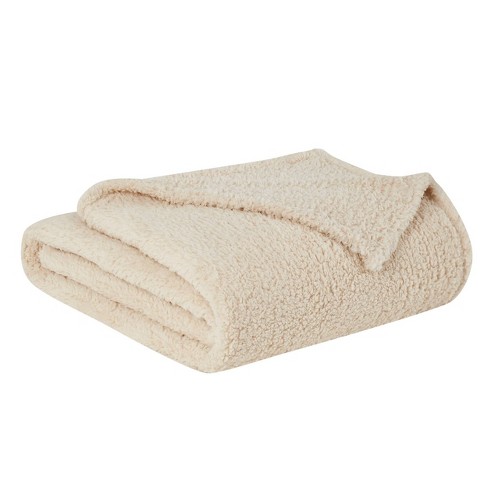 White sherpa throw online blanket