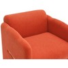CAVINAS Modern Arm Chair with Wavy Arms,Sitting Chair with High-Density Foam,Plush Teddy Fabric Accent Chair for Living Room,Bedroom,Office - 4 of 4