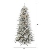7.5ft. Flocked Fir Artificial Christmas Tree with Pine Cones and 500 Clear Warm LED Lights – Classic Winter Wonderland Look - 2 of 4