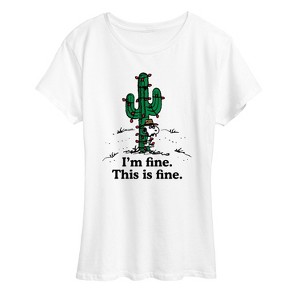 Women's - Peanuts - Im Fine Spike Short Sleeve Graphic T-Shirt - 1 of 4