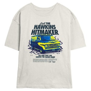 Juniors Stranger Things Radio The Squawk WSQK T Shirt - 1 of 4