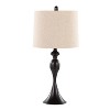 LumiSource (Set of 2) Ashland 27" Contemporary Metal Table Lamps Oil Rubbed Bronze with Oatmeal Linen Shade from Grandview Gallery: UL Listed - 2 of 4