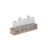 HomeRoots Set of Five Clear Cylinder Glass Decorative Bottles - 4 of 4