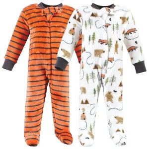 Hudson Baby Infant Boys Plush Sleep and Play, Camping - 1 of 4