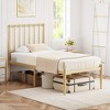Twin Full Queen Bed Frame Metal Platform Bed with Headboard, 14 Inches Metal Mattress Foundation, No Box Spring Needed, Easy Assembly, Gold - 3 of 4