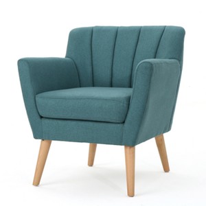 Merel Mid-Century Club Chair - Teal - Christopher Knight Home, Blue