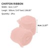 Unique Bargains Ribbon for Crafts Wrapping Christmas Decorative Polyester 196.85"x1.57" 2 Pcs - 2 of 4