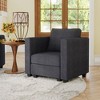 Belffin Corduroy Middle Seat Modular Sectional Couch Module Parts Convertible Modern Sectional Sofa Couch, Dark Grey - 3 of 4