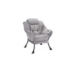 Living Room Chairs, Modern Cotton Fabric Lazy Chair with Ottoman, Footrest, and Side Pocket - 3 of 4