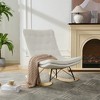 NicBex Velvet Glider Rocking Chair, Upholstered Nursery Armless Rocking Chair with High Back, Modern Rocking Chair, Bedroom Nursing Chair - 2 of 4
