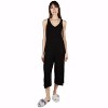 Memoi Women's V-Neck Luxe Rib Fitted Capri Style Romper - 3 of 4