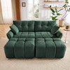 78.7" Chenille Modular Sectional Sofa Bed with High-Resilience Cushions and 2 Ottomans for Small Living Room - 3 of 4