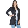 24seven Comfort Apparel Womens Long Sleeve Mid Thigh Open Front Cardigan with Grommet Details - 2 of 4
