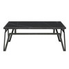 Metal Cocktail Table and 2 End Tables with Sintered Stone Top, Black Finish and Modern Design for Living Room - 2 of 4