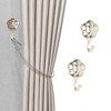 Unique Bargains Curtain Holdbacks Plum Blossoms Hooks Zinc Alloy 3.31"x1.97" 1Pair - 2 of 4