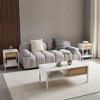 ACEPANO 40.16 in. W Rectangular Modern Coffee Table with Storage For Living Room-White - 2 of 4