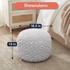 Ornavo Home Cotton Macrame Braid Pouf Ottoman - 18.5" x 15" - 2 of 4