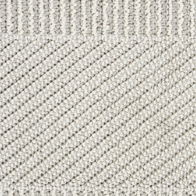 Paxton Geometric Braided Edge Gray Synthetic Area Rug - 26 in