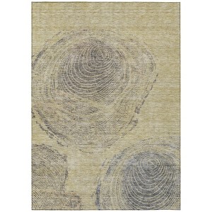 Beige Taupe And Gray Abstract Washable Indoor Outdoor Area Rug - 1 of 4