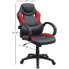 Office Chair Adjustable Height Comfortable Seat Padded Armrest for Home Office or Gaming -3irtyhousy - 4 of 4